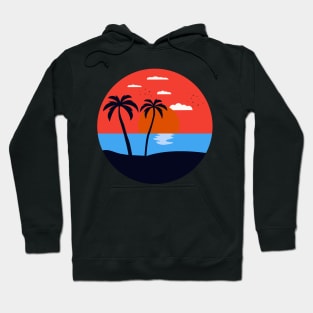 Funny Sunset Palm Tree Hoodie